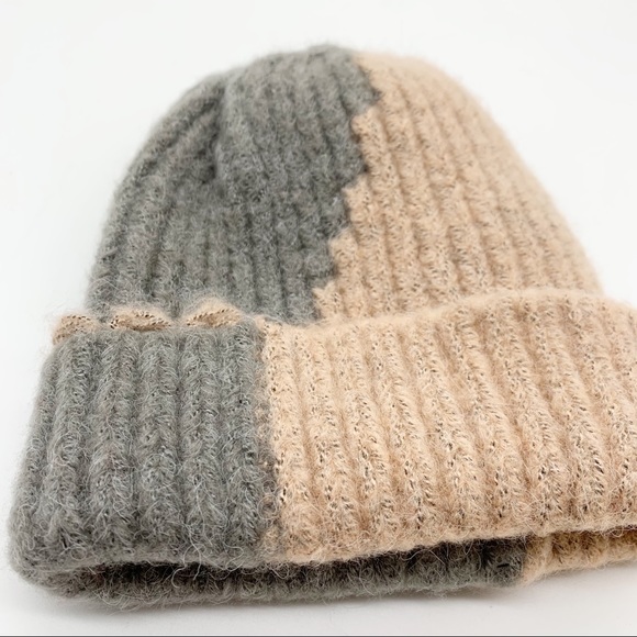 Majestic Filatures Deluxe Cuffed Beanie Hat for Baby in Grey and Tan - Picture 3 of 6